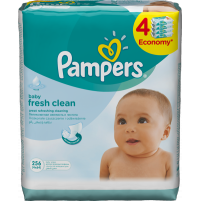 Pampers ubrousky fresh clean 4x64ks